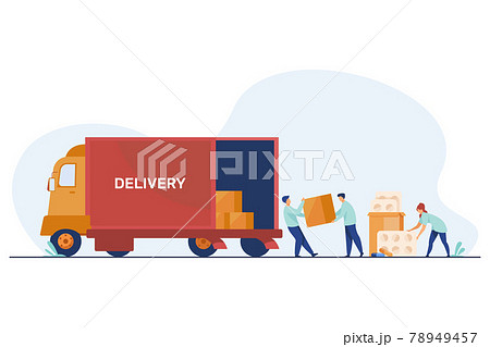 Logistic workers delivering meds 78949457