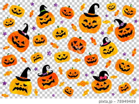 Halloween watercolor cute pattern 78949489
