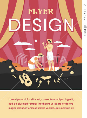 Archaeologist discovering dinosaurs remains Archaeologist discovering dinosaurs remains 78951117