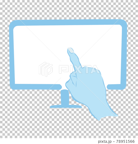 通過觸摸顯示屏輸入的插圖 78951566