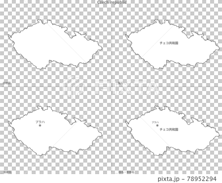 白地図-ヨーロッパ-チェコ共和国 78952294