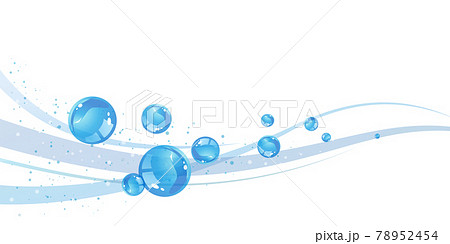 水波線泡青のベクター背景イラストデザイン素材のイラスト素材