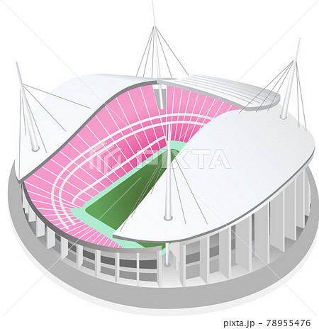 豊田スタジアムのイラスト素材