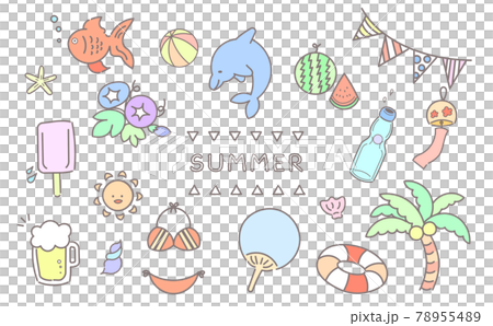 Summer illustration set Summer illustration set 78955489