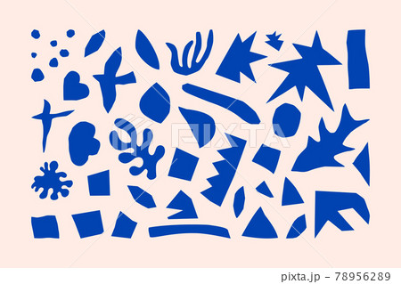 Inspired Matisse Geometric and Organic Shapes...のイラスト素材