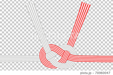 日本傳統裝飾繩,水引,5紅白,淡路結 日本傳統裝飾繩,水引,5紅白,淡路結 78960047