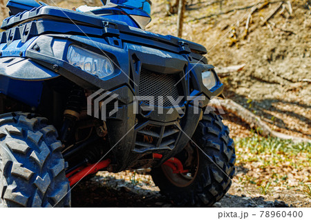 Details of Atv quad bike close up Details of Atv quad bike close up 78960400