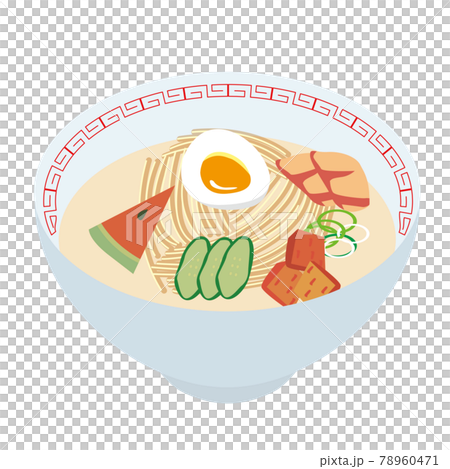 Cold noodles meal dishes 78960471