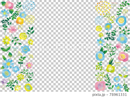 斯堪的納維亞花卉圖案多彩(水彩味道)框架 斯堪的納維亞花卉圖案多彩(水彩味道)框架 78961331