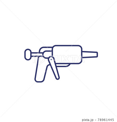 silicone gun line icon on white 78961445