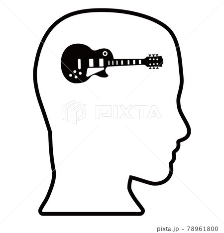 ギターを考えているイラスト ギターを考えているイラスト 78961800