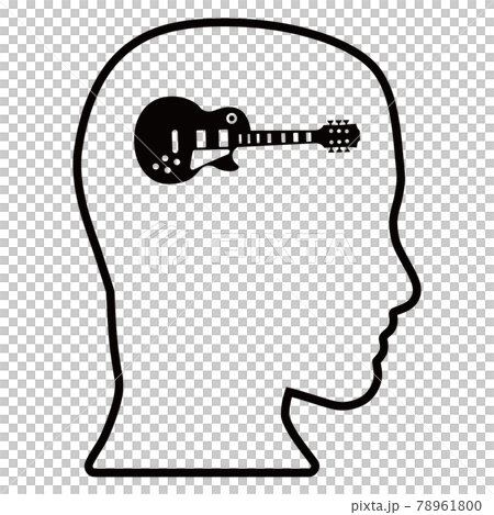 ギターを考えているイラスト ギターを考えているイラスト 78961800