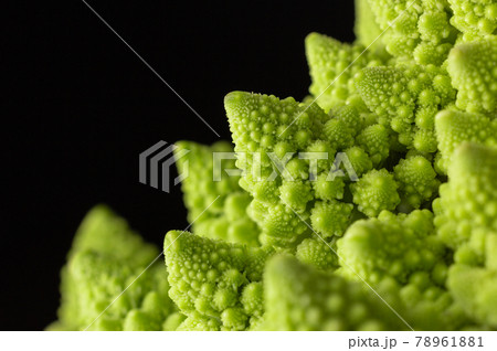 Broccoli Romanesko. Fresh cabbage. Macro, close-up photo. Broccoli Romanesko. Fresh cabbage. Macro, close-up photo. 78961881