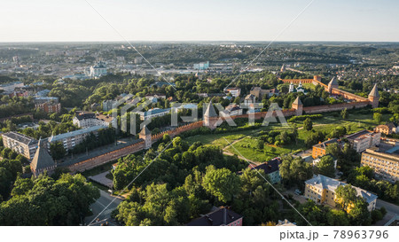 Aerial view of Smolensk fortress wall Aerial view of Smolensk fortress wall 78963796