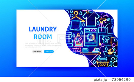 Laundry Room Neon Landing Page Laundry Room Neon Landing Page 78964290