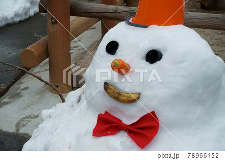 除雪した雪で作った雪だるま 除雪した雪で作った雪だるま 78966452