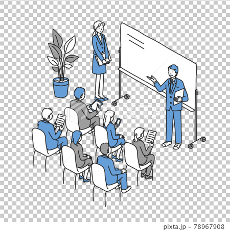 Men and women in suits attending seminars Men and women in suits attending seminars 78967908