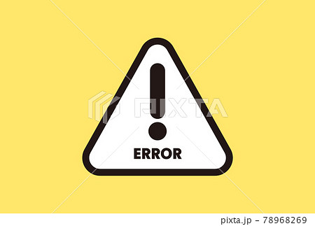エラー表示のシンプルなアイコン Error 英語のイラスト素材 7669