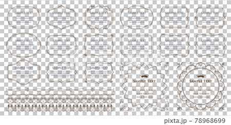 Vintage ornament set. Various frames and borders. 78968699