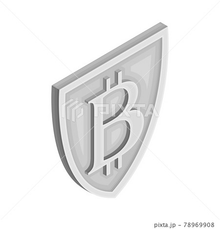 Blockchain Technology with Metal Shield as Protection and Security Symbol Isometric Vector Illustration 78969908