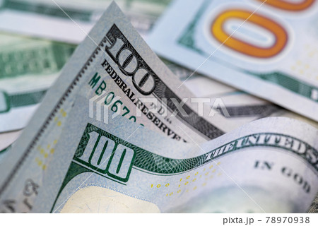 Close up of one hundred US dollar banknotes. Money background. Financial, business, investment and economical concept. 78970938
