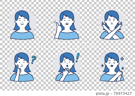 Young girl facial expression 78973427