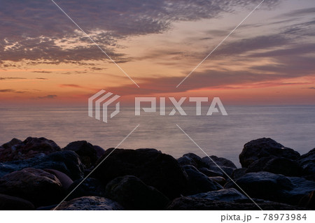 Sunrise in the Mediterranean quiet long exposure 78973984