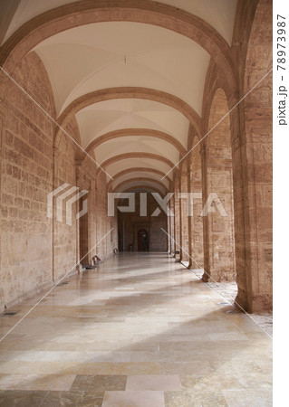 Columns of the old church 78973987