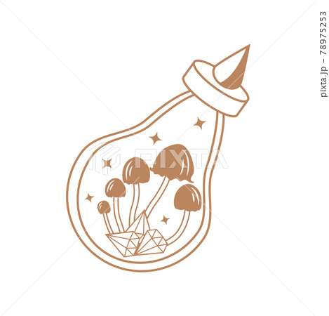 Esoteric symbols. Mystic and magic design with crystals, sun, stars, skull and moon. 78975253