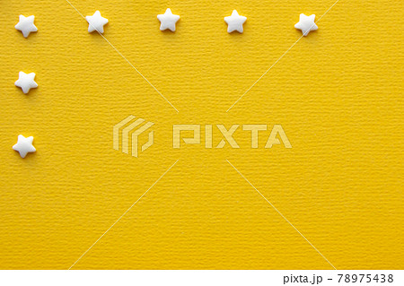 Decorations for pastry on yellow background. Cake decorating Decorations for pastry on yellow background. Cake decorating 78975438