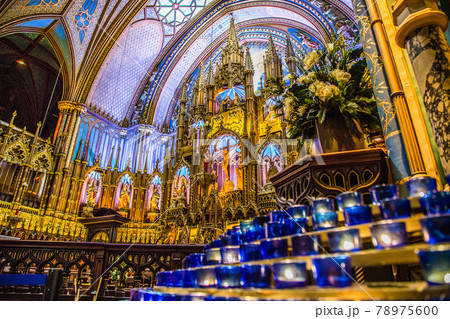 Notre Dame Cathedral in Montreal in Canada Notre Dame Cathedral in Montreal in Canada 78975600