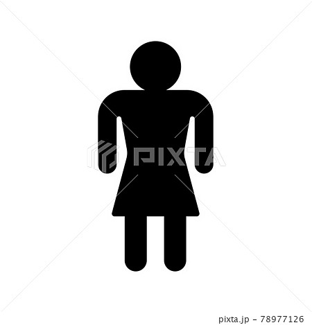 Vector flat female woman silhouette sign 78977126