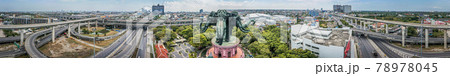 Aerial view of Erawan 3 headed elephant statue in Bangkok, Thailand 78978045