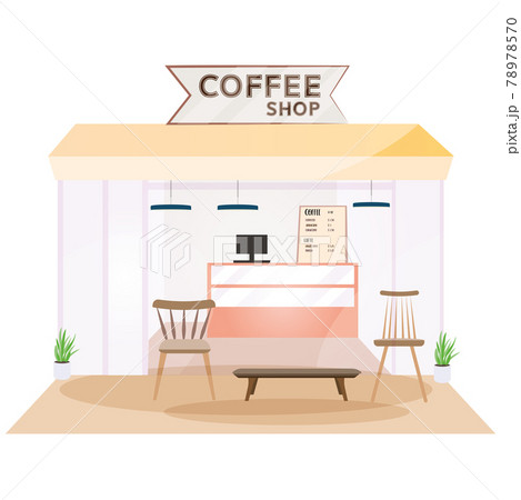 Modern coffee shop with furniture Modern coffee shop with furniture 78978570