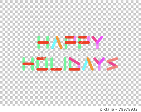 “HAPPY HOLIDAYS”多彩標題【圓角矩形板ver.】 “HAPPY HOLIDAYS”多彩標題【圓角矩形板ver.】 78978932