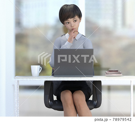 ネットビジネス　アイデア　イメージ　perming 3DCGイラスト素材 78979542