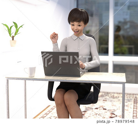 ネットビジネス 成功 イメージ perming 3DCGイラスト素材 ネットビジネス 成功 イメージ perming 3DCGイラスト素材 78979548
