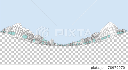 城市景觀的矢量插圖 線描插圖。 78979970