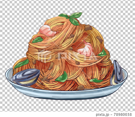Heaps of seafood pasta 78980038