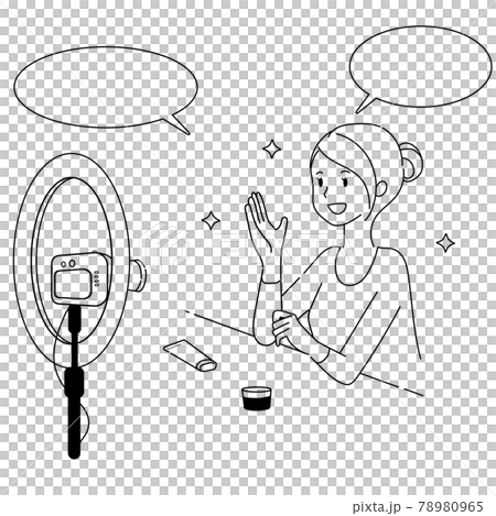 ライブコマースをする女性 ライブコマースをする女性 78980965