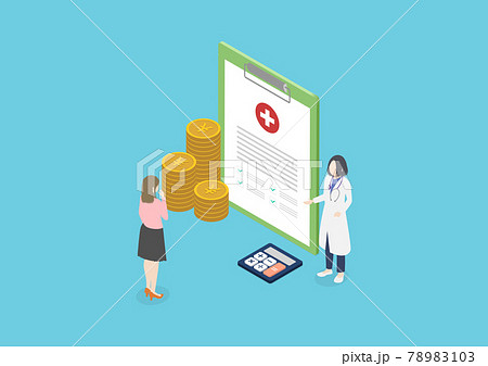 医療費・治療費・保険料のイラスト素材 医療費・治療費・保険料のイラスト素材 78983103