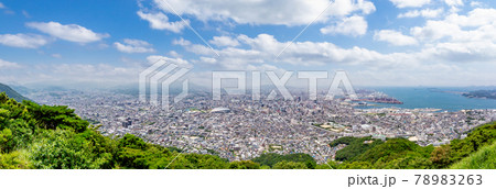 小文字山山頂から見た北九州市街地眺望 78983263