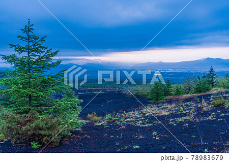 (静岡県)富士山・御殿場口登山道から御殿場方面を見下ろす 早朝 (静岡県)富士山・御殿場口登山道から御殿場方面を見下ろす 早朝 78983679