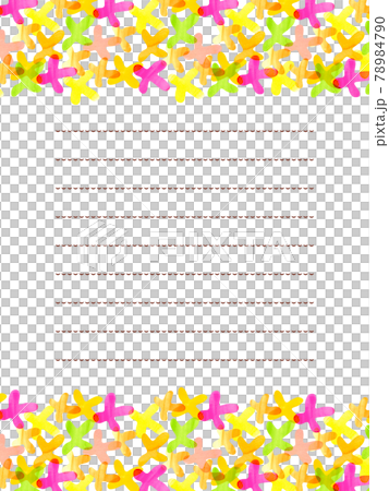 Watercolor warm color flower letter frame 78984790