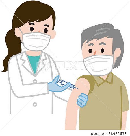 ワクチン接種を受ける高齢者 78985633