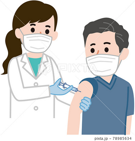 ワクチン接種を受ける高齢者 78985634