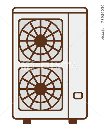 エアコン室外機 ダブルのイラスト素材