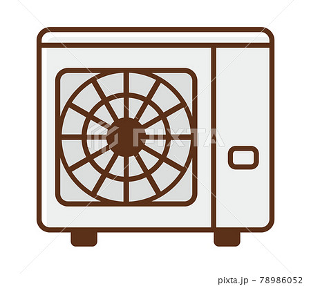 エアコン室外機 シングルのイラスト素材