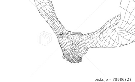 Two men shaking hands. Vector 78986323