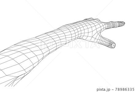 Human hand point with finger. Vector 78986335